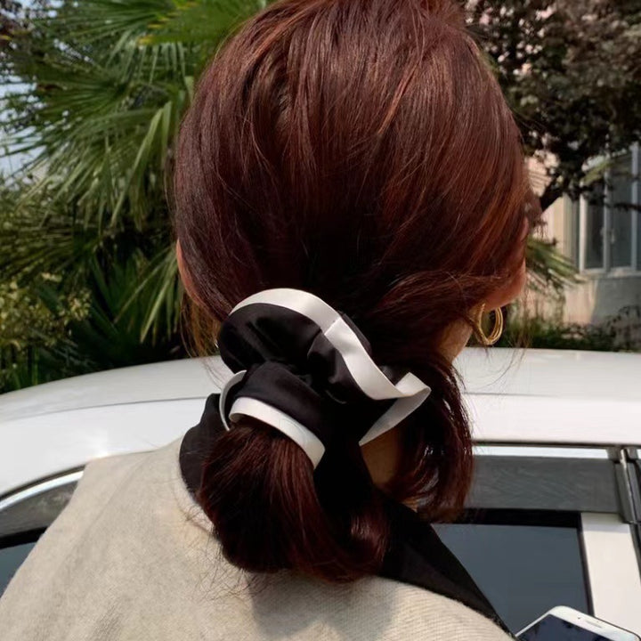 Ruffled Satin Hair Scrunchie Kalsten