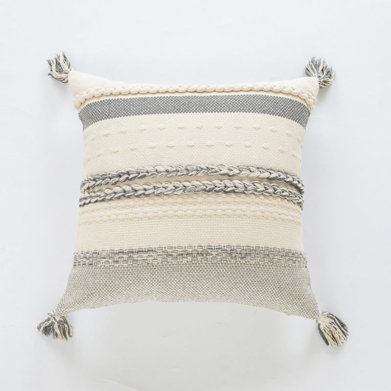 Textured Woven Decorative Cushion