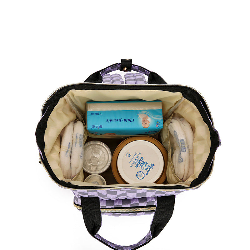 Checkered Patterned Backpack Kalsten