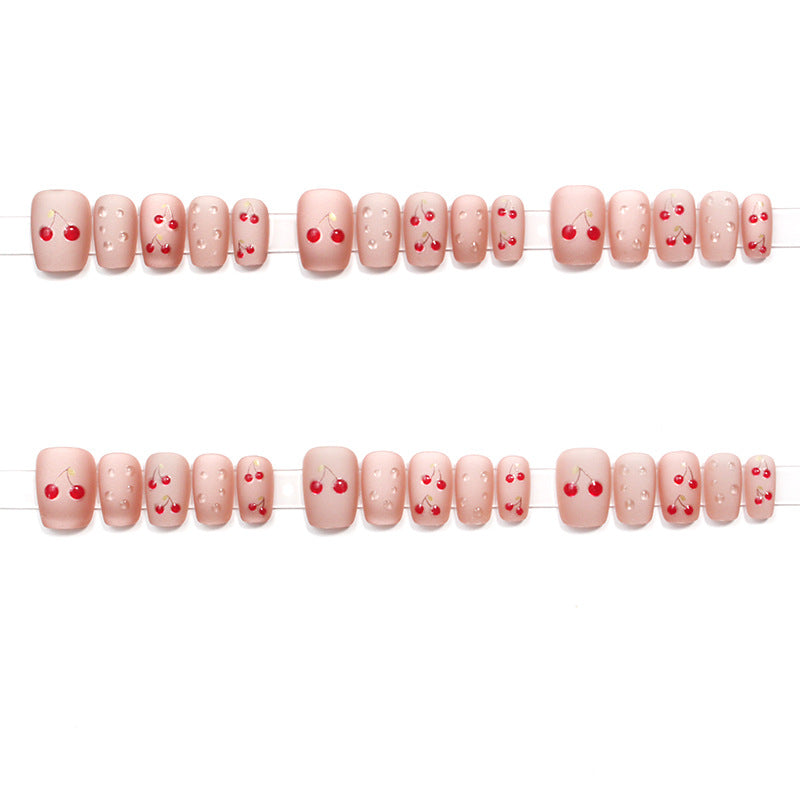 Cherry Blossom Themed Press-On Nail Art Kalsten