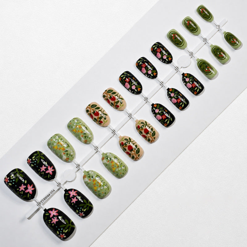 Artificial nails with floral design Kalsten