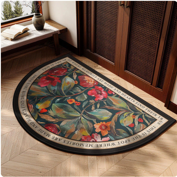 Floral Decorative Entryway Rug