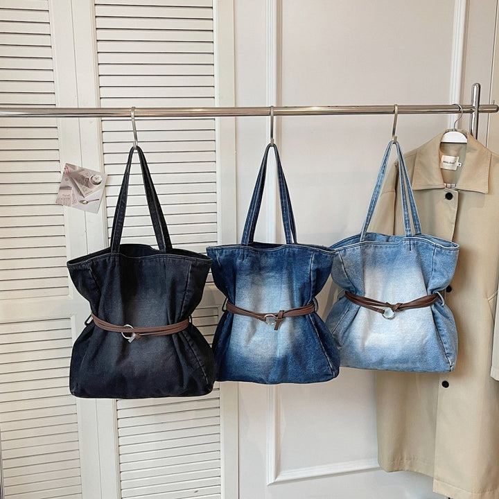Spacious Denim Tote