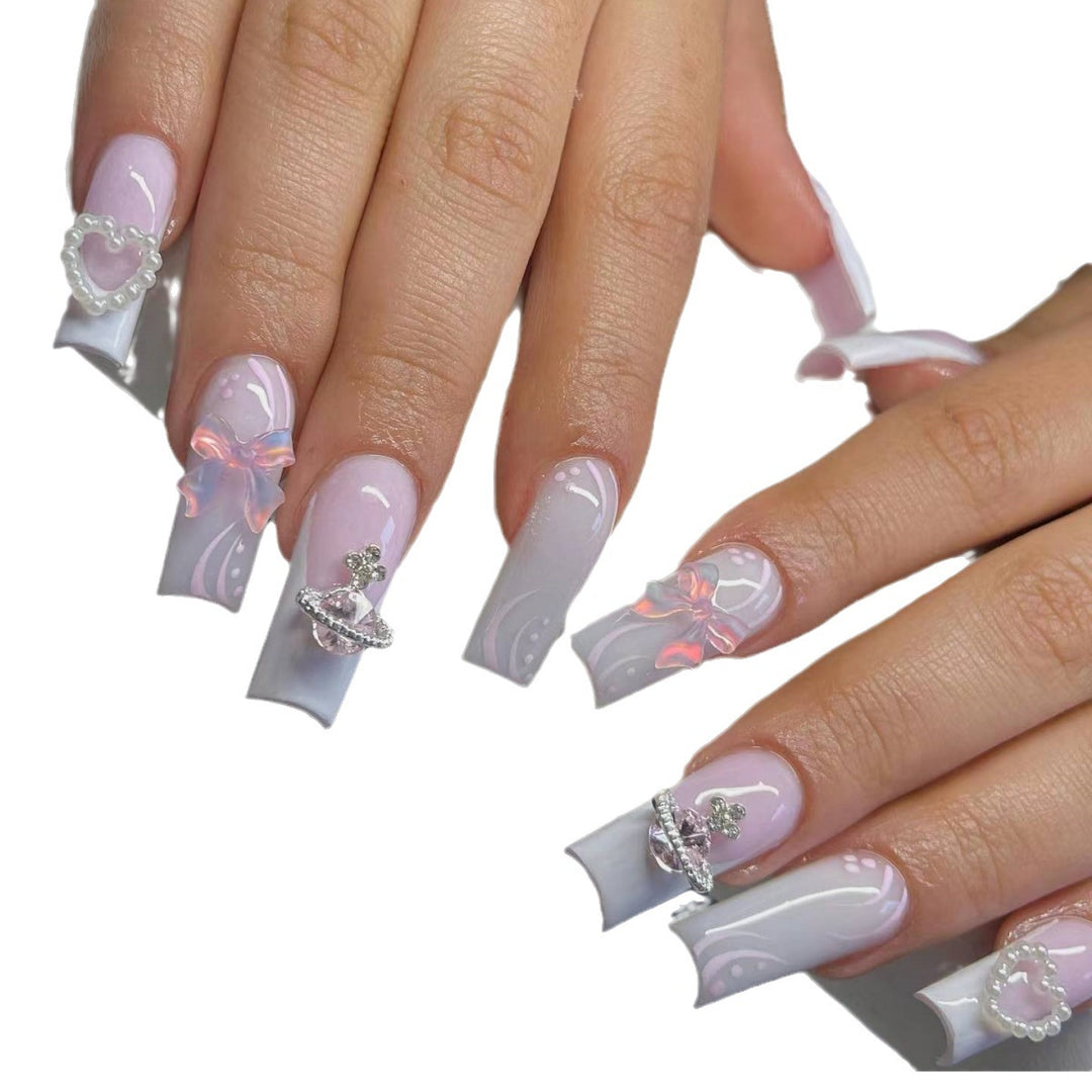 Glamorous 3D Decorated Nail Extensions Kalsten