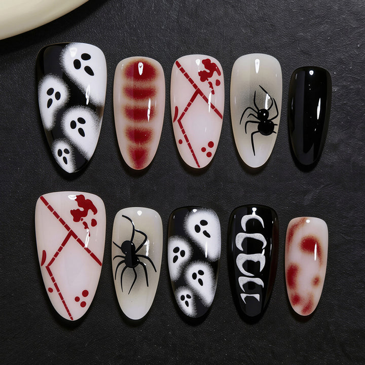 Halloween-Themed Artistic Press-On Nails Kalsten