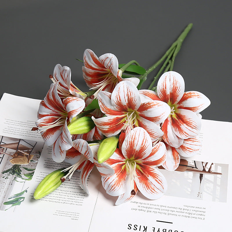 Realistic Lifelike Lily Flower Bouquet