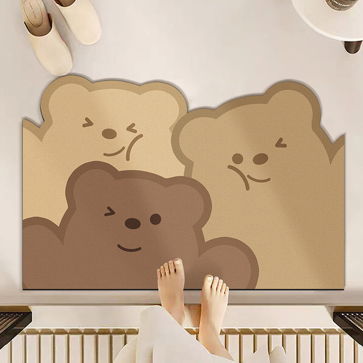 Cute Bear-Themed Welcome Mat