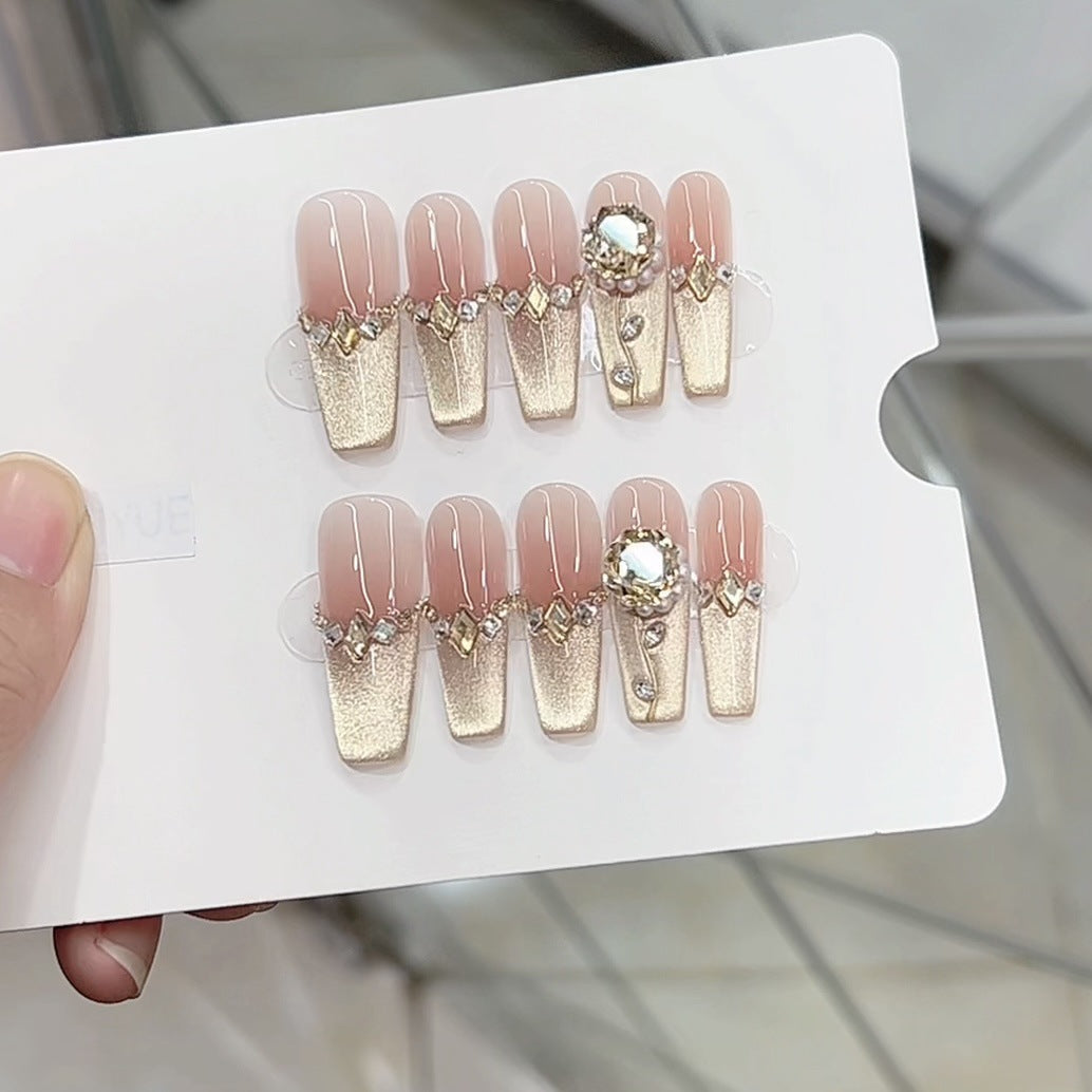 Luxurious Jewel-Embellished Press-On Nail Set Kalsten