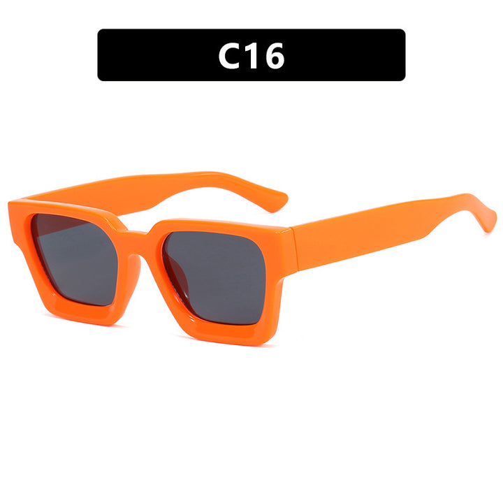 Ladies fashionable square sunglasses with yellow lenses Kalsten