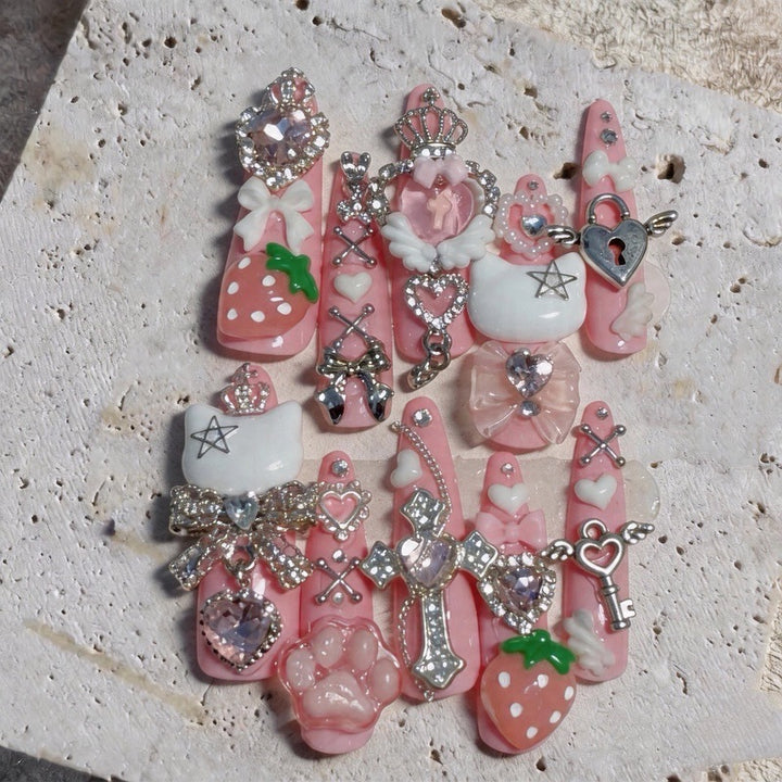 Decorative 3D Nail Art Tips Set