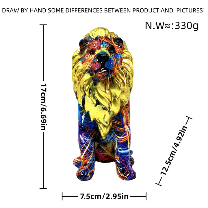 Colorful Lions Sculpture Kalsten