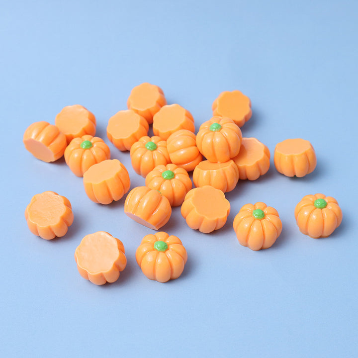 Miniature pumpkin decorative applications for DIY projects and nail art with flat back