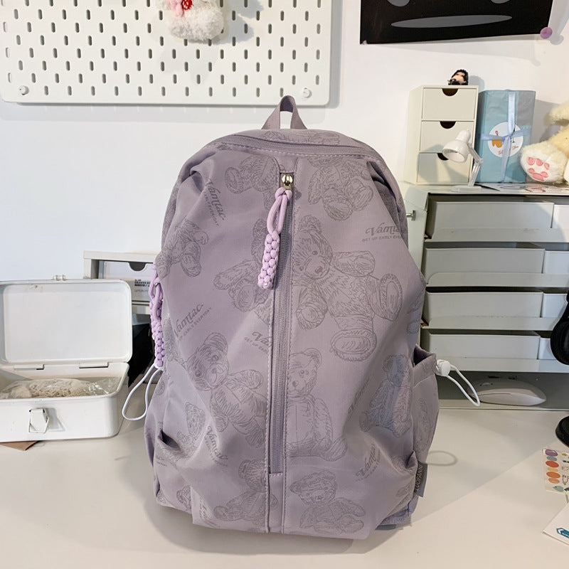 Bear-Themed Lightweight Backpack Kalsten