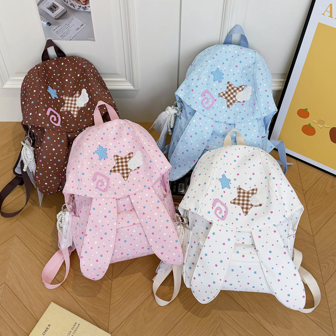 Cute Bunny-Ear Decorative Backpack Kalsten