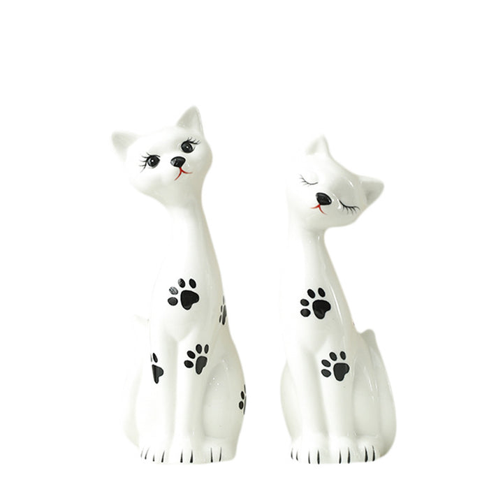 Playful Ceramic Cat Figurine Set Kalsten