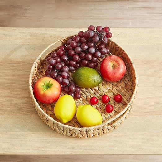 Handwoven Decorative Serving Tray Kalsten