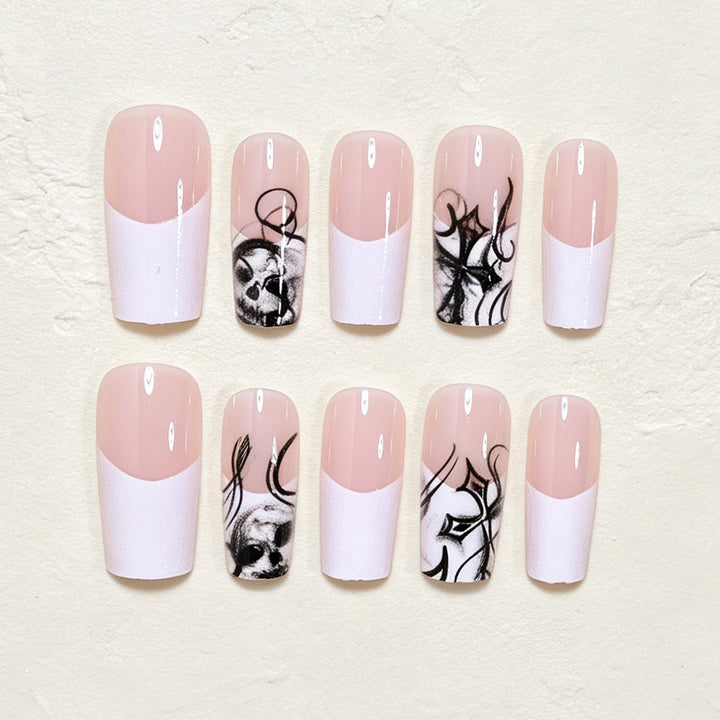 Artistic Skull Nail Art Tips Kalsten