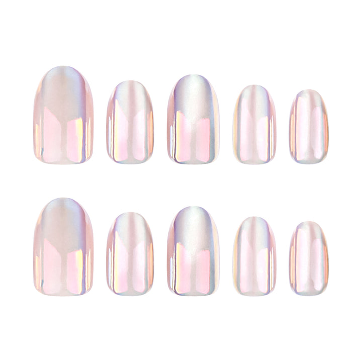 Trendy Nail Extensions with Shimmering Gradient Kalsten