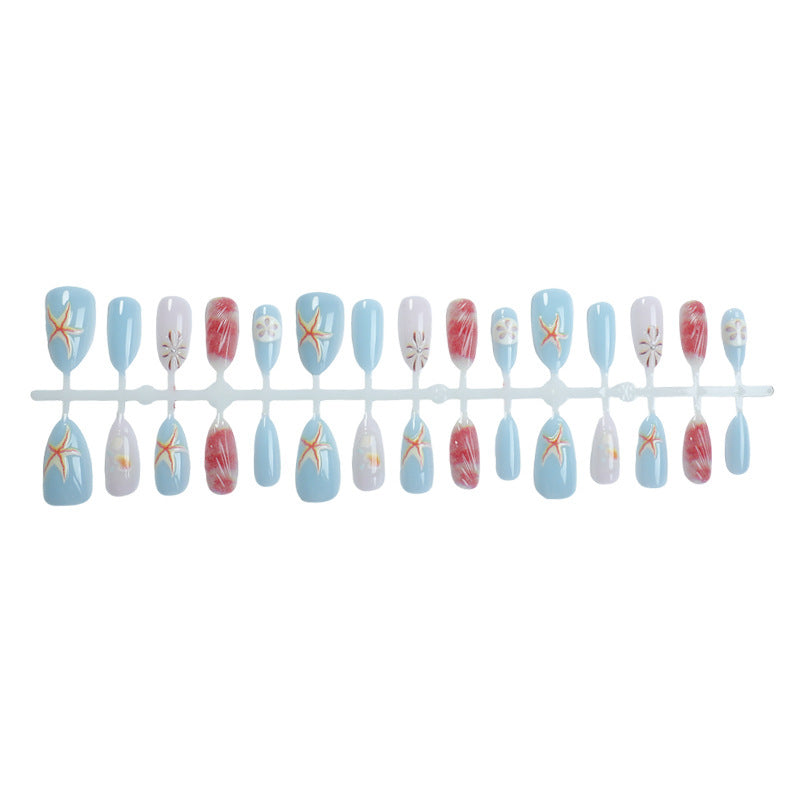 Artificial nails with maritime shell motifs Kalsten