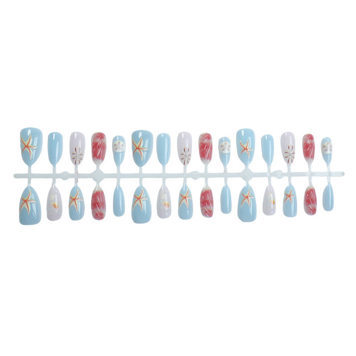 Artificial nails with maritime shell motifs Kalsten