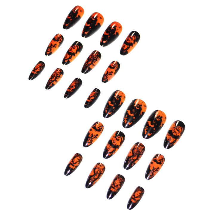 Halloween-Themed Stiletto Press-On Nails Kalsten