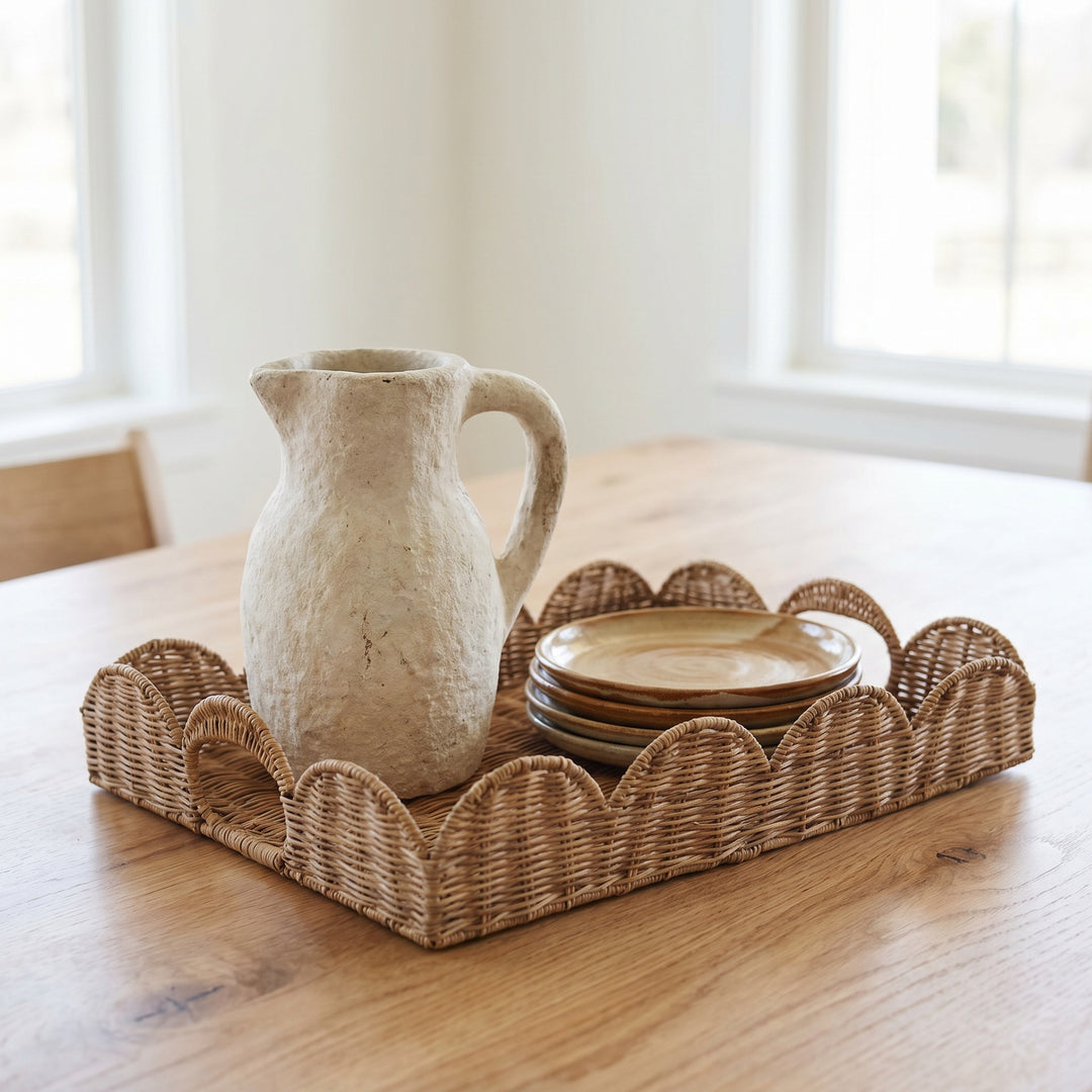 Elegant serving basket in wave pattern Kalsten
