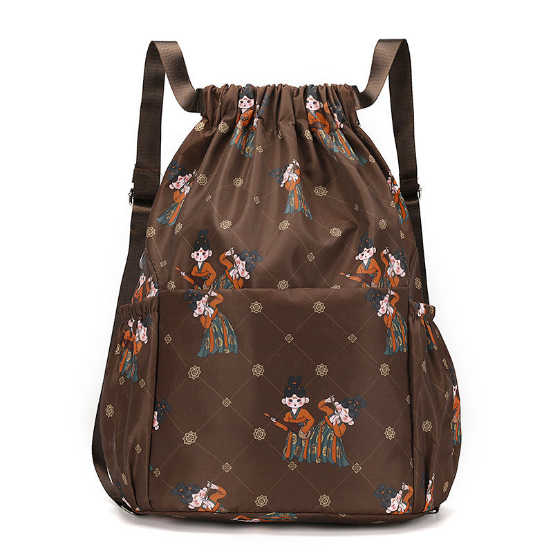 Fun Cartoon Print Drawstring Backpack Kalsten