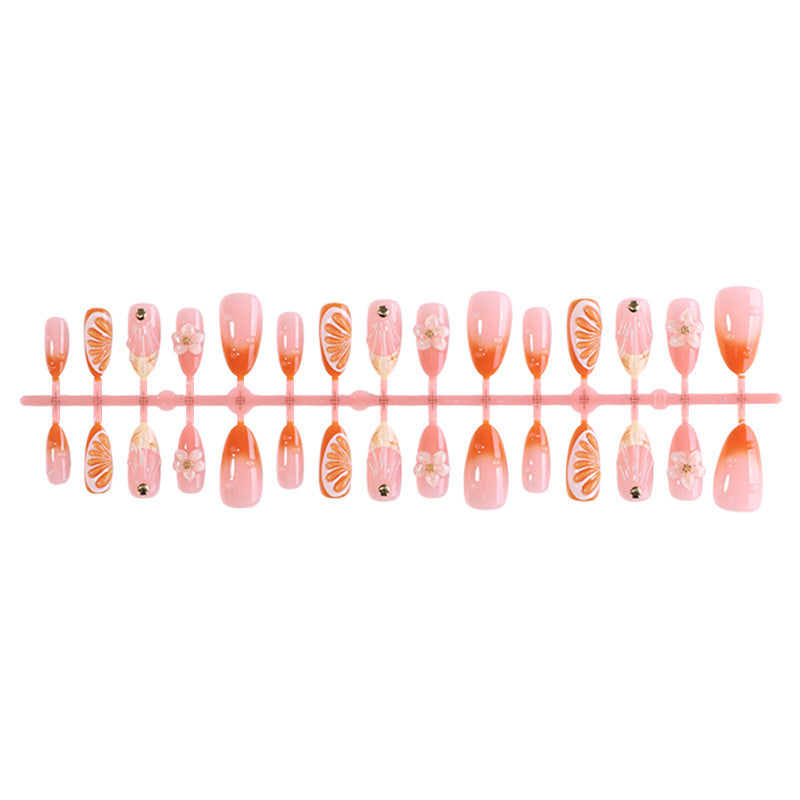 Creative nail set with floral and fruit decorations Kalsten