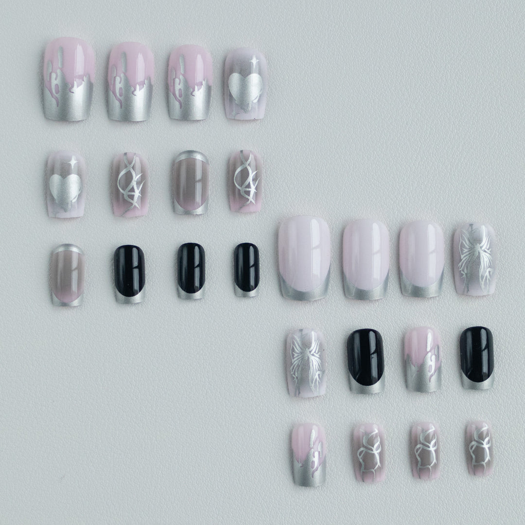 Artistic Nail Design with Unique Patterns