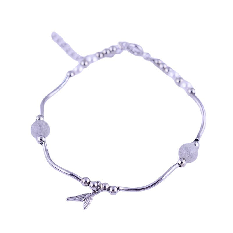 Elegant Silver Fish Charm Bracelet Kalsten
