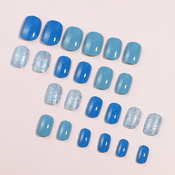 Artistic Press-On Nail Set with Sparkling Glitter Effect Kalsten