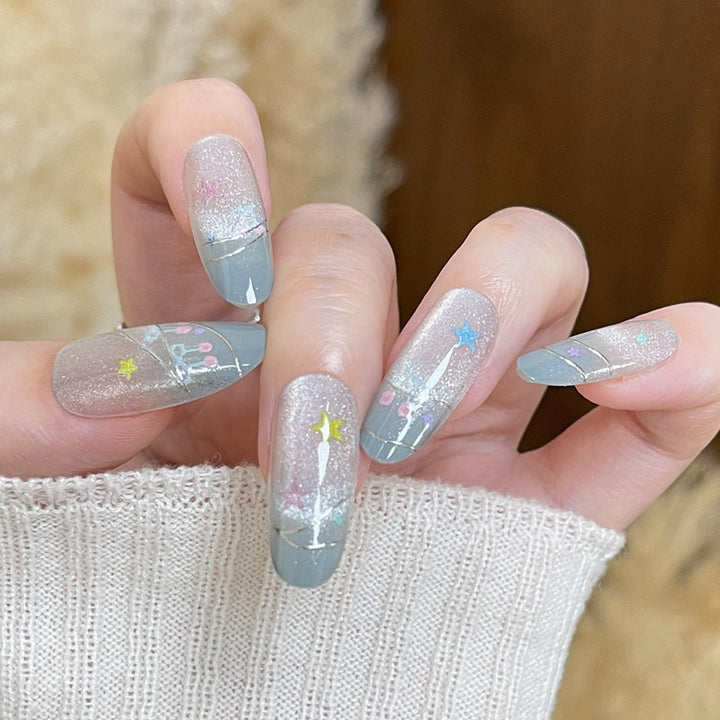 Decorative Glittery Press-On Nail Tips Kalsten