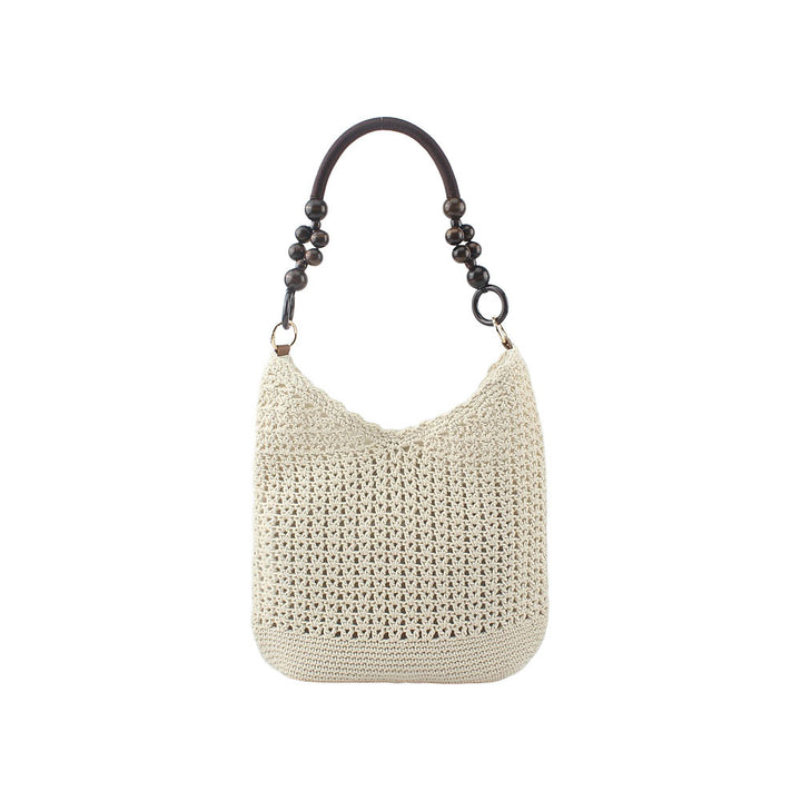 Handcrafted bag with wooden handles Kalsten