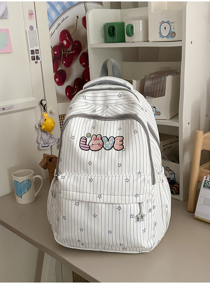 Whimsical Embroidered School Backpack Kalsten