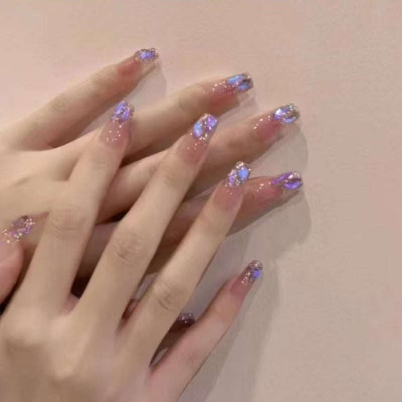 Glamorous artificial nails with rhinestone details Kalsten