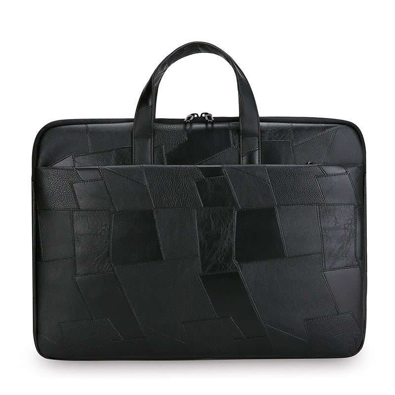 Premium Patchwork Leather Laptop Bag Kalsten