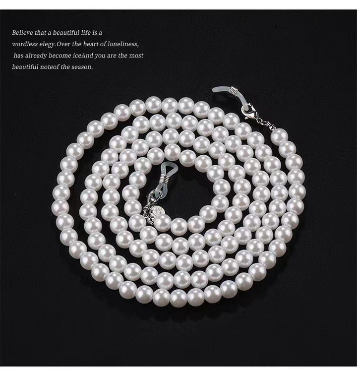 Elegant Long Pearl Eyewear Chain Kalsten