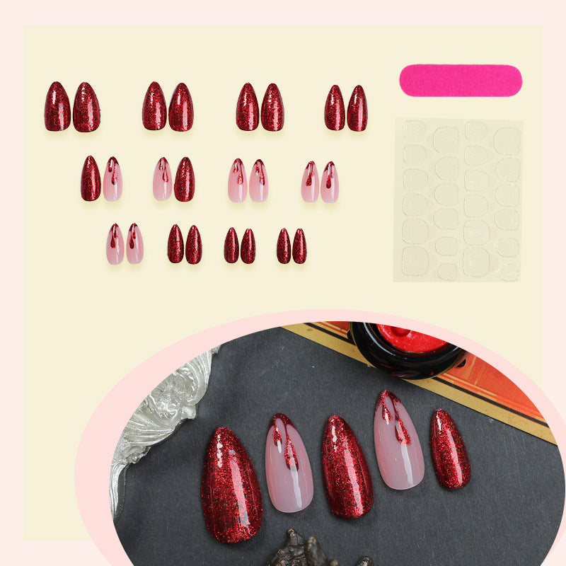 Glamorous Glittery Press-On Nail Set Kalsten