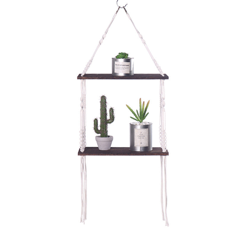 Decorative Macramé Plant Shelf