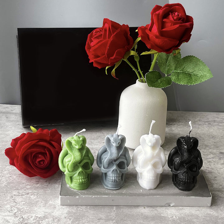 Skull and Cobra Candle