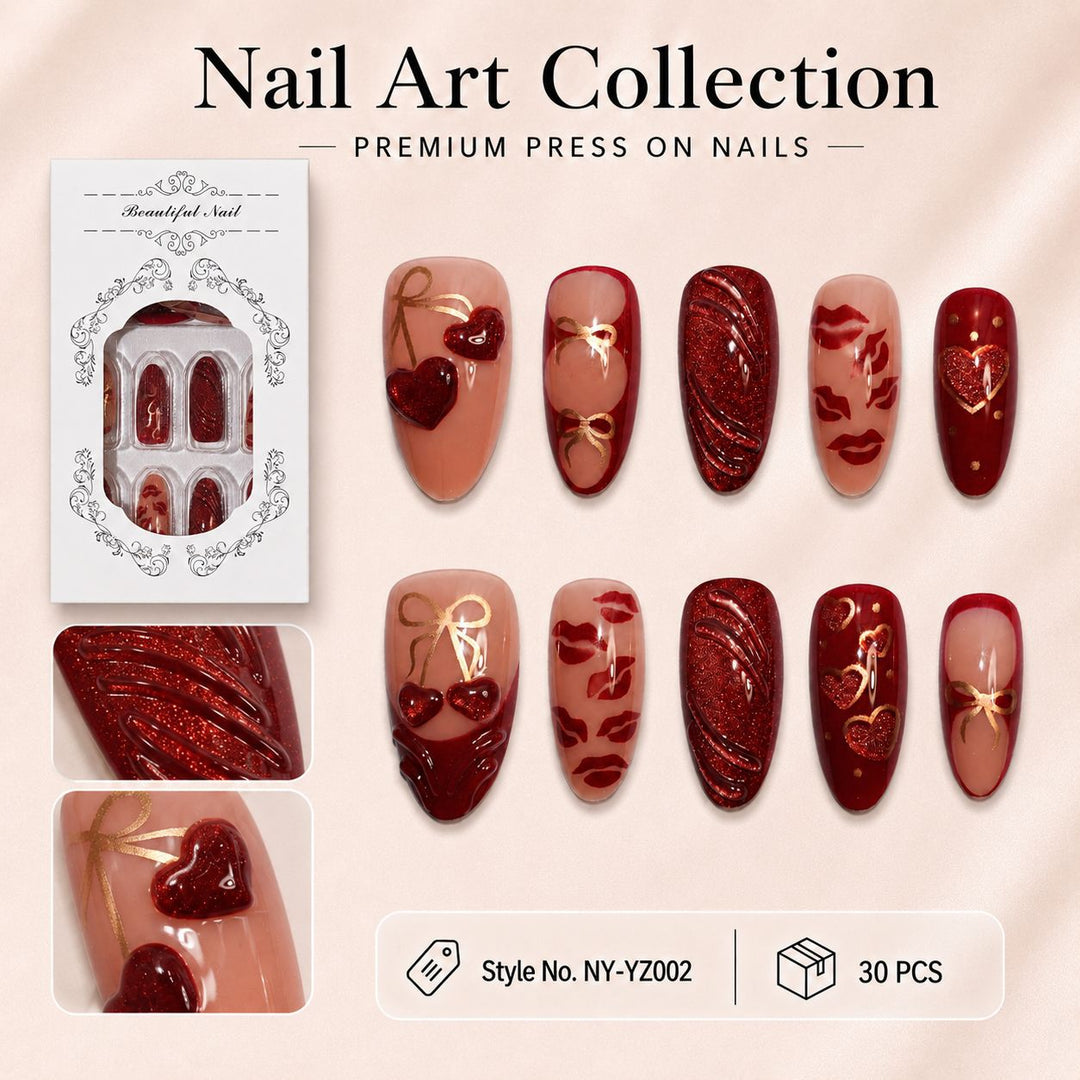 Artificial nails with romantic design Kalsten