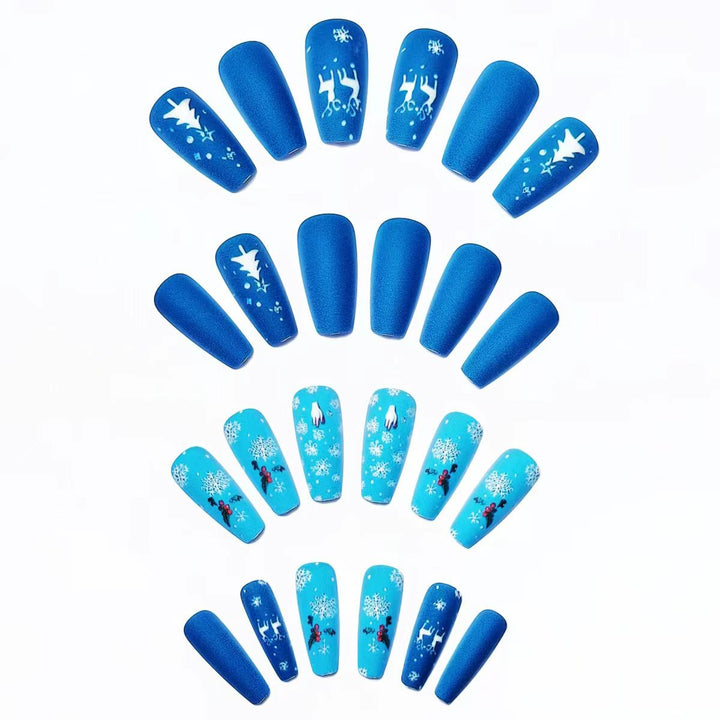 Artificial nails with festive winter design Kalsten