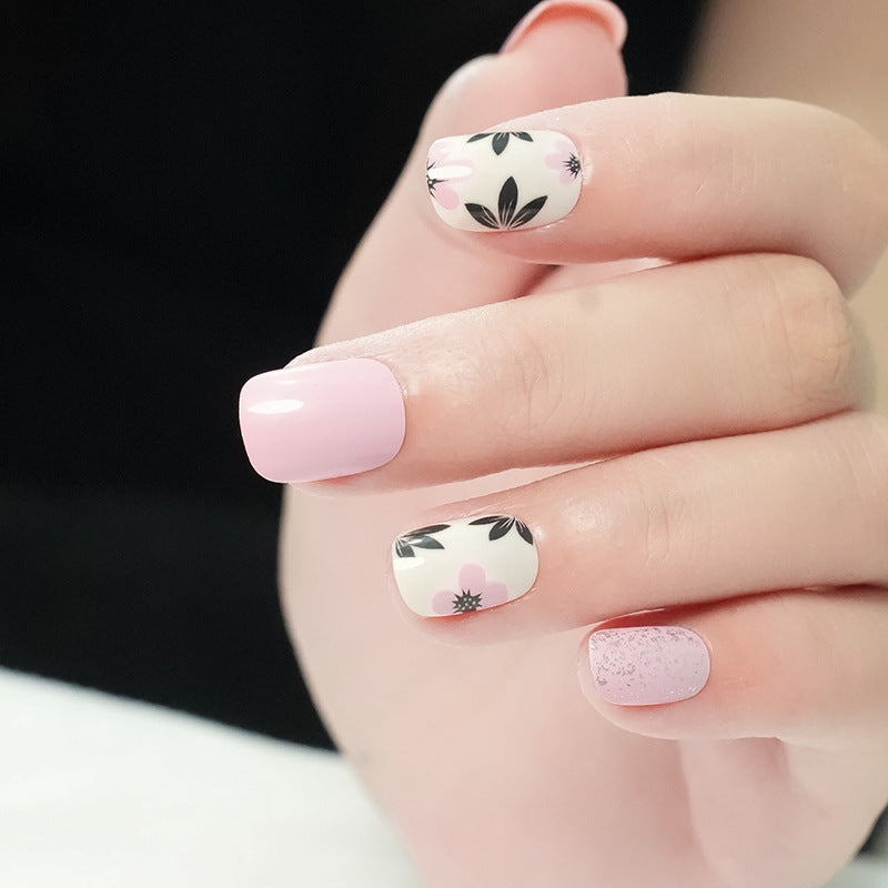 Floral Designed Press-On Nails