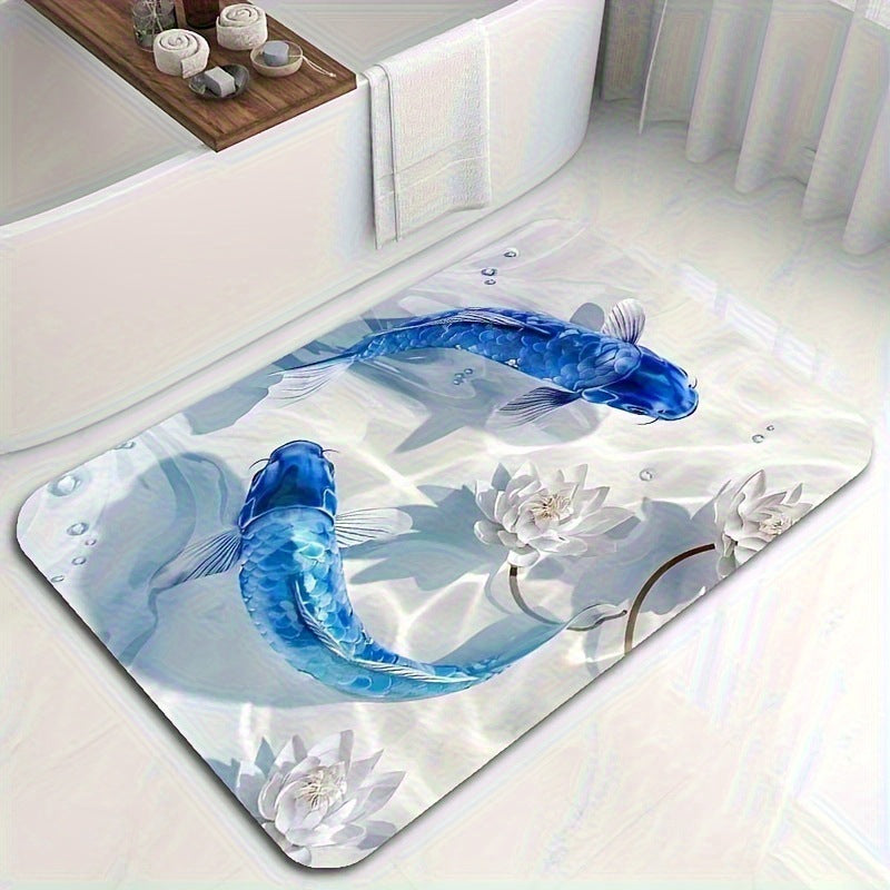 Artistic Dolphin Design Bath Mat Kalsten