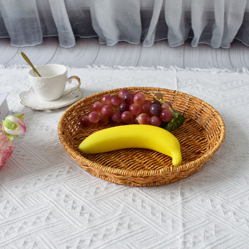 Leaf-Shaped Woven Serving Platter Kalsten