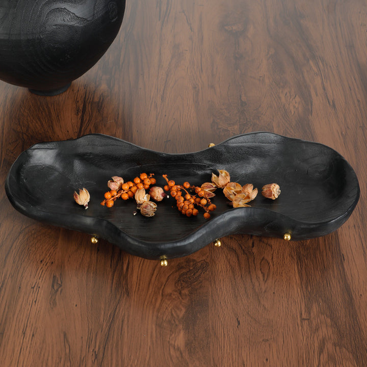 Decorative Serving Bowl with Sculptural Design