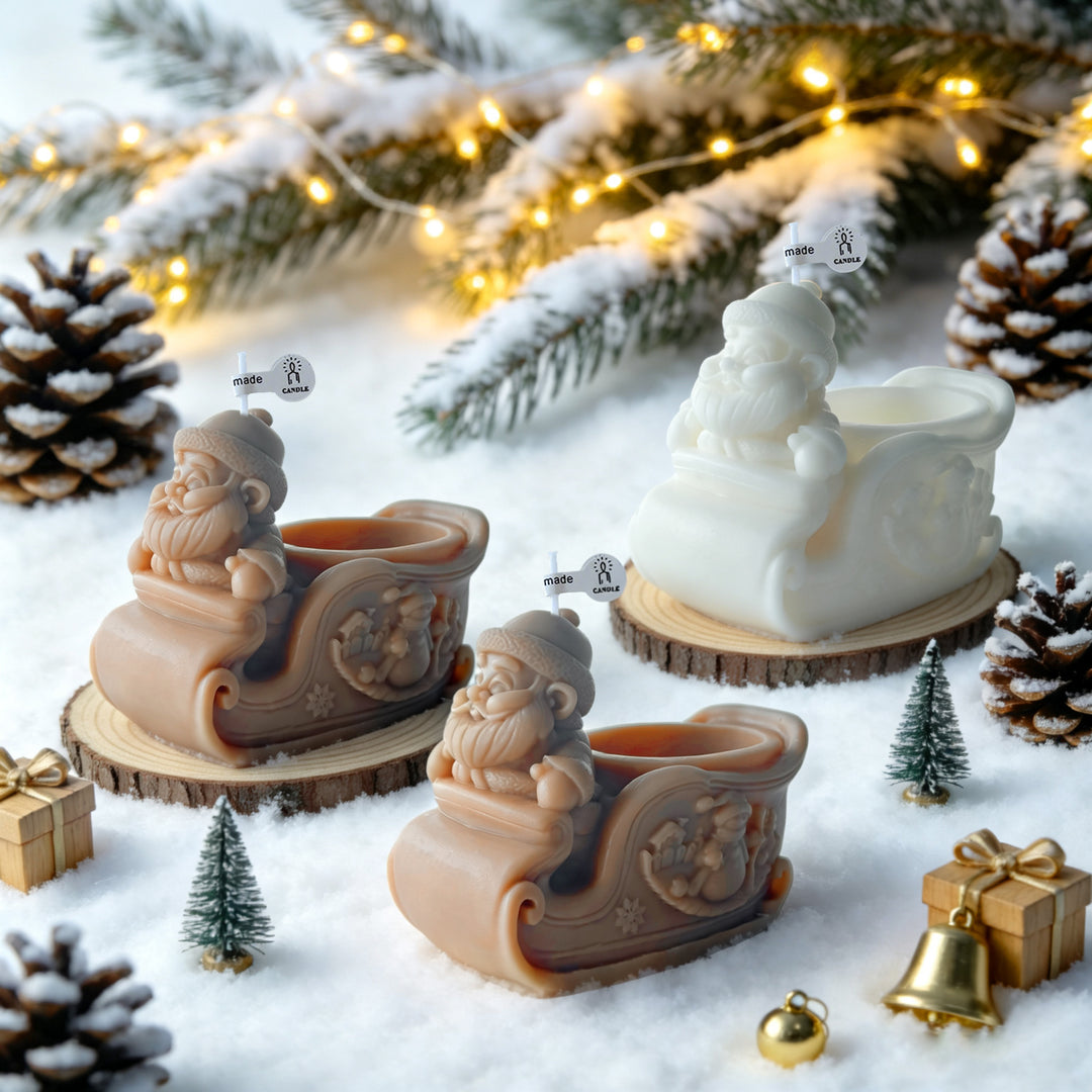 Santa Sleigh Shaped Candle Holder