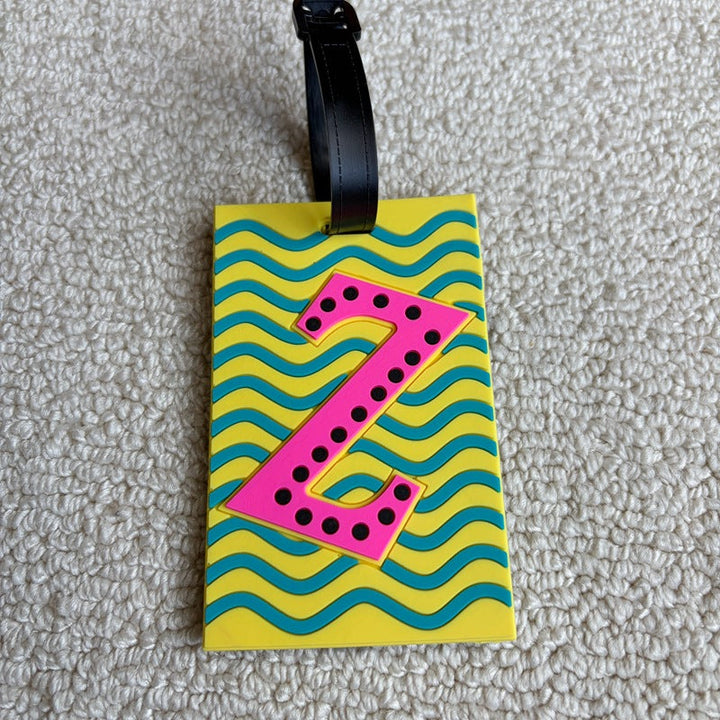 Personalized Striped Luggage Tag Kalsten