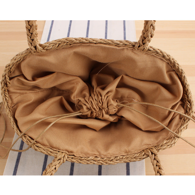Robust basket bag with braided carrying straps Kalsten
