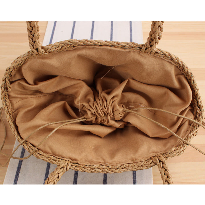 Robust basket bag with braided carrying straps Kalsten